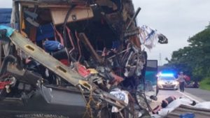 Kecelakaan Bus di Cipali. Foto. Antara