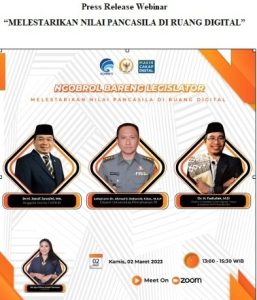 Webinar Melestarikan Nilai Nilai Panca Sila