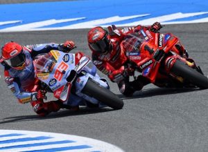 Marquez dan Bagnaia di Sirkuit Jerez Spanyol