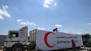 Truk Pengangkut bantuan ke Gaza