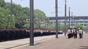 Personil Polda Metro Jaya Amankan Pelantikan Anggota DPR