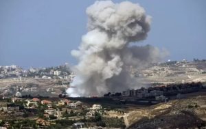Kota Lebanon di Bom Israel