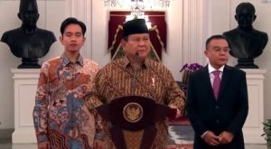 Prabowo Subianto Saat Umumkan Menteri