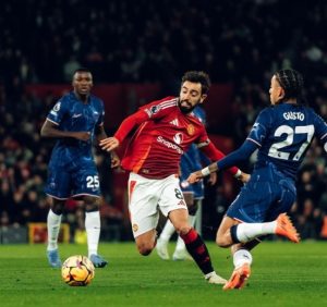 Bruno Fernandez Saat melawan Chelsea