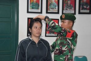 Satgas Pamtas Yonarmed 11 Kostrad Gelar Spooting Calon Rekrutmen TNI di Nunukan