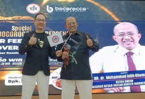 Ridwan Saidbun dan Mohammad Adib Khumaidi saat Kerjasama Bocorocco dan PB IDI