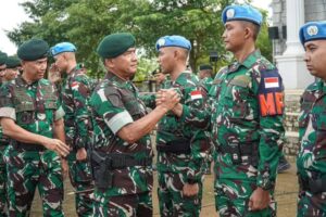 Pangdivif 3 Kostrad Pimpin Pelepasan Satgas BGC TNI Konga 39-G MONUSCO