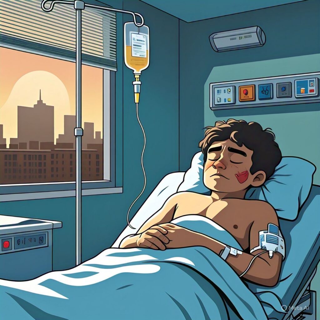Ilustrasi Orang Sakit