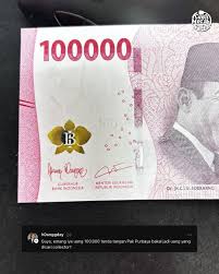 Uang Bertanda Tangan Purbaya