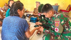 Yonarmed 13 Nanggala Gelar Layanan Kesehatan Gratis bagi Ibu dan Balita di Perbatasan