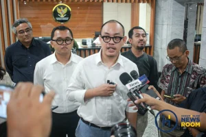 Direktur Eksekutif Celios, Bhima Yudhistira memberikan keterangan pers. Fotografer HFW